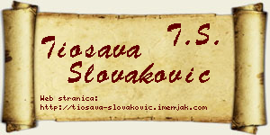 Tiosava Slovaković vizit kartica